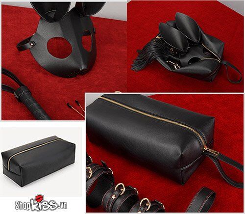 Bộ đồ chơi cosplay da cao cấp bạo dâm mặt nạ thỏ kích thích hưng phấn