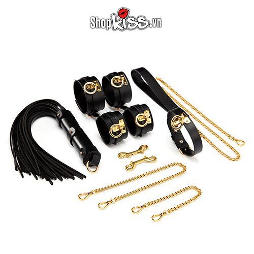 Bộ đồ chơi bạo dâm da cao cấp sang trọng kích thích đam mê