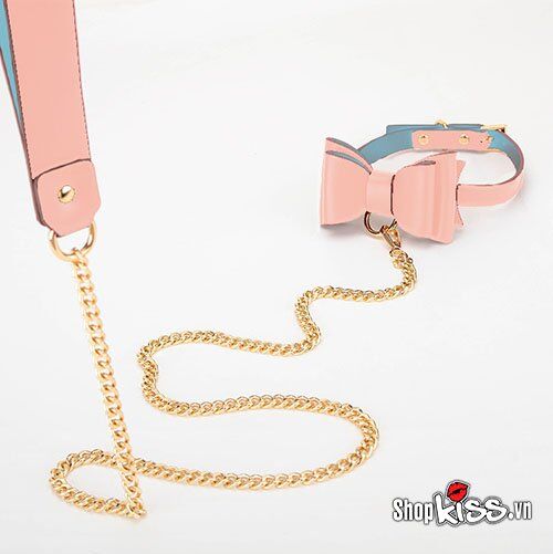 Bộ đồ chơi bạo dâm da nơ hồng cực đỉnh kích thích đam mê BDSM