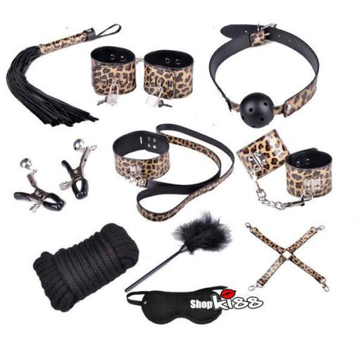 Bộ đồ chơi bạo dâm da beo 10 món cao cấp kích thích khoái cảm Bộ đồ chơi bạo dâm da beo 10 món cao cấp kích thích khoái cảm