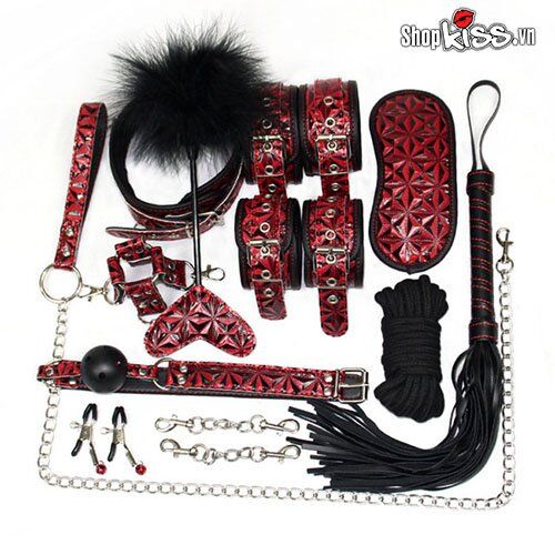 Bộ đồ chơi BDSM 10 món da PU sang trọng kích thích đam mê