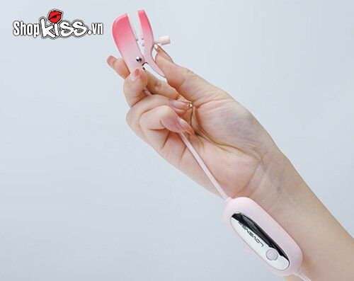 Bộ kẹp núm vú rung điều khiển từ xa Lovense Gemini cao cấp