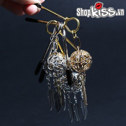 Bộ kẹp vú phát sáng đính chuông quyến rũ hấp dẫn kích thích
