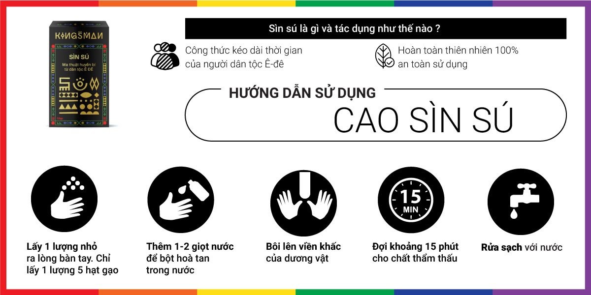 Bột sìn sú Kingsman 0.5gr tăng khoái cảm kéo dài thời gian quan hệ