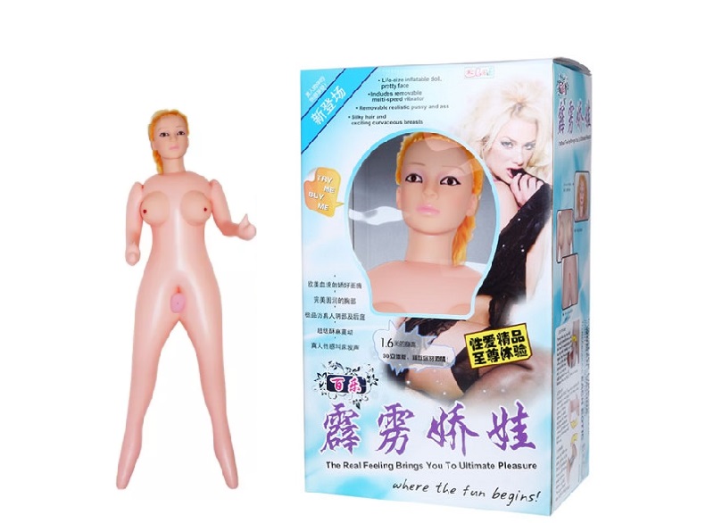 Búp bê tình dục bơm hơi Baile tóc vàng cô nàng Tây chân thật rung âm thanh