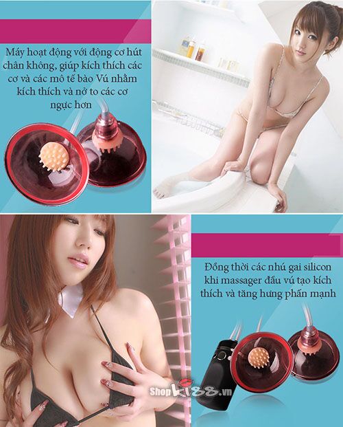 Máy mát xa nhũ hoa rung tăng size vòng 1 gợi cảm giữ săn chắc