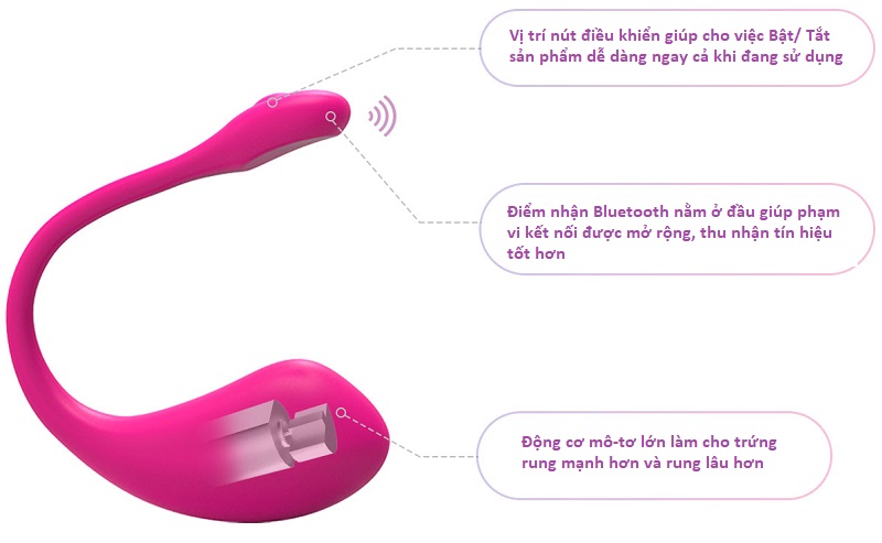 Lovense Lush trứng rung Bluetooth cao cấp điều khiển qua điện thoại