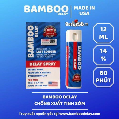Chai xịt Bamboo Delay Mỹ Kéo Dài Thời Gian Quan Hệ Nam Giới
