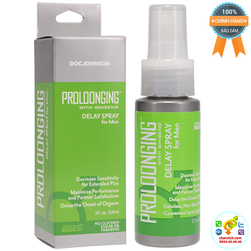 Chai xịt chống xuất tinh sớm Doc Johnson Prolonging Mỹ 59ml