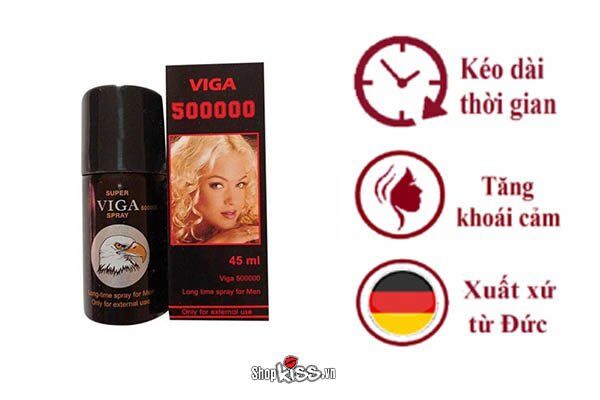 Chai xịt Viga 500000 Đức chống xuất tinh sớm tăng khoái cảm