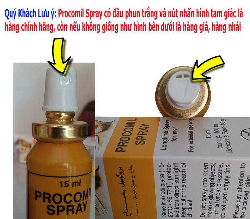Chai Xịt Procomil Chống Xuất Tinh Sớm Kéo Dài Thời Gian Yêu Chính Hãng