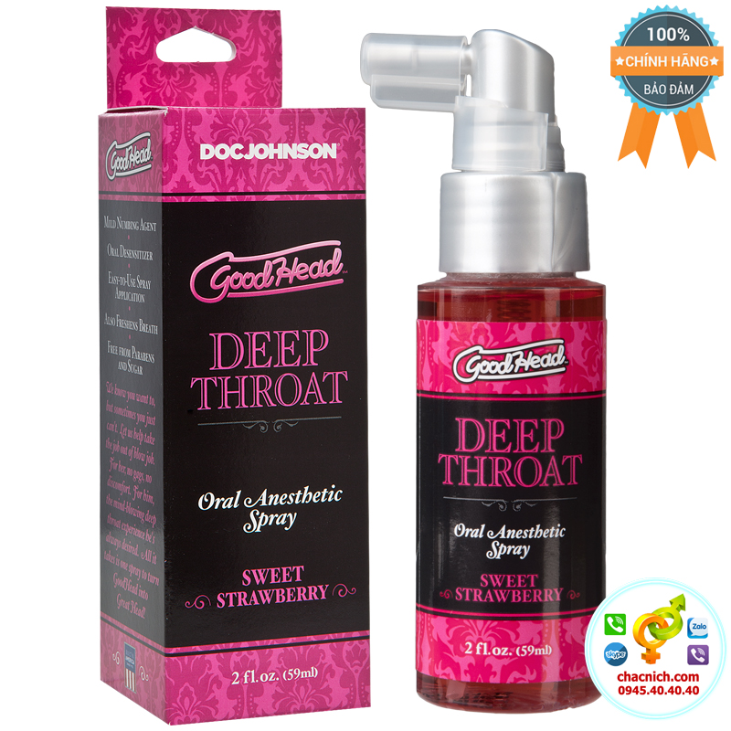 Deep Throat Spray Sweet Strawberry kích thích khoái cảm phái mạnh nhập Mỹ