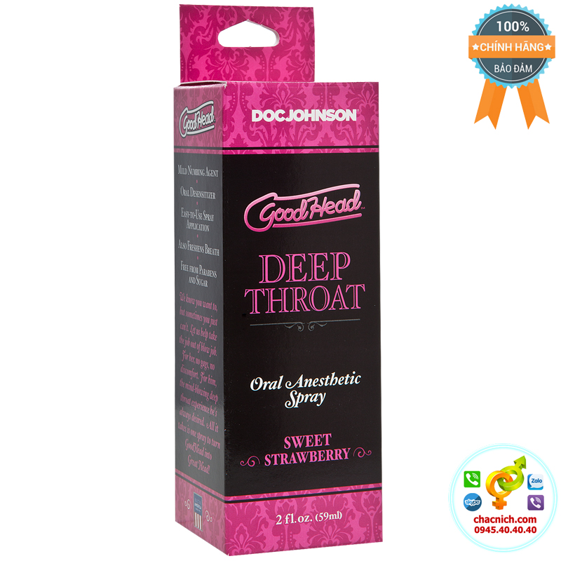 Deep Throat Spray Sweet Strawberry kích thích khoái cảm phái mạnh nhập Mỹ