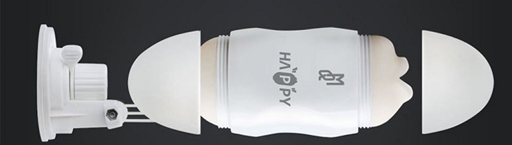 Cốc tự sướng gắn tường Happy 2 đầu 360° Siêu thực Thỏa mãn cực đỉnh