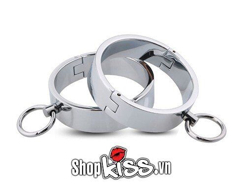 Còng tay kim loại BDSM siêu bền khóa tay an toàn kích thích cảm xúc