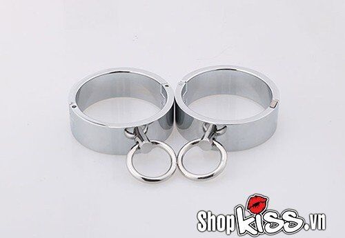 Còng tay kim loại BDSM siêu bền khóa tay an toàn kích thích cảm xúc
