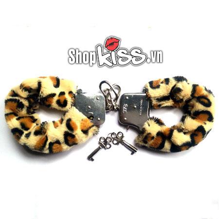 Còng tay kim loại đệm bông mềm mại đồ chơi bạo dâm giá tốt