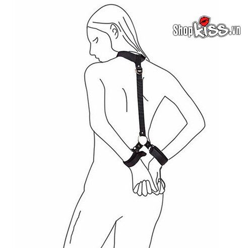 Còng tay cổ bạo dâm da cao cấp Kích thích hưng phấn Quyến rũ