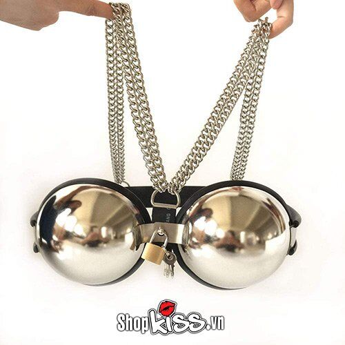 Đai khóa ngực thép không gỉ BDSM sang trọng kích thích cảm xúc