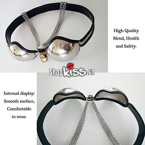 Đai khóa ngực thép không gỉ BDSM sang trọng kích thích cảm xúc