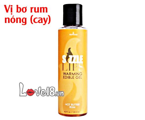 Dầu Massage Nóng Cơ Thể Sensuva Sizzle Lips Hương Táo Dâu Thơm