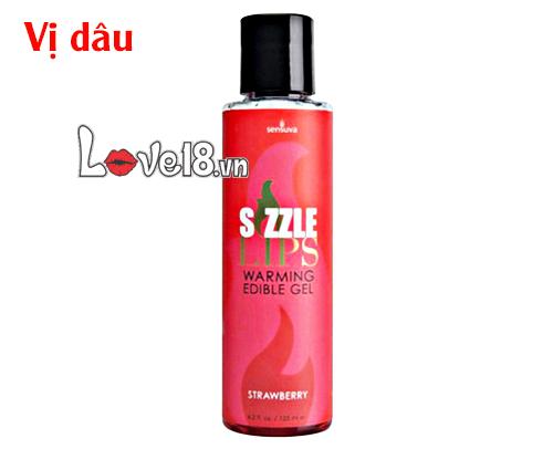 Dầu Massage Nóng Cơ Thể Sensuva Sizzle Lips Hương Táo Dâu Thơm