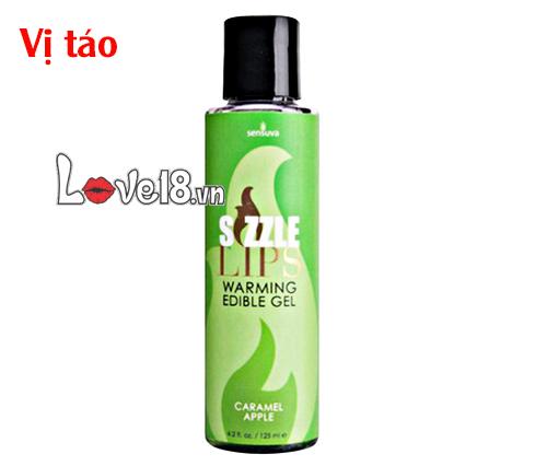 Dầu Massage Nóng Cơ Thể Sensuva Sizzle Lips Hương Táo Dâu Thơm