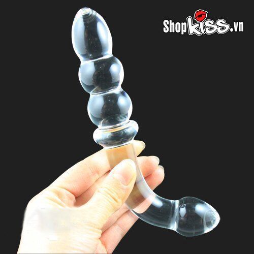 Dụng cụ kích thích hậu môn thủy tinh trong suốt cao cấp massage thư giãn