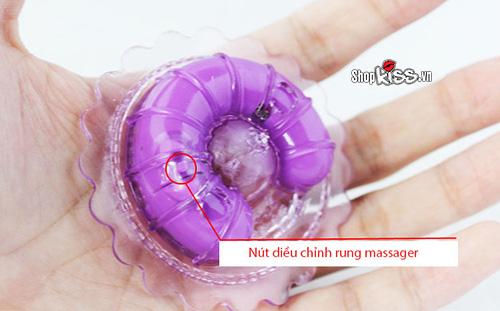 Dụng cụ mát xa nhũ hoa mini silicon rung mạnh kích thích cực khoái