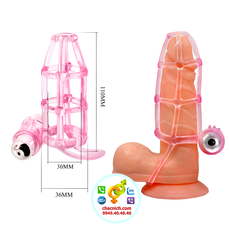 Bao đôn lưới Sweet Cage rung mạnh kích thích cực đỉnh