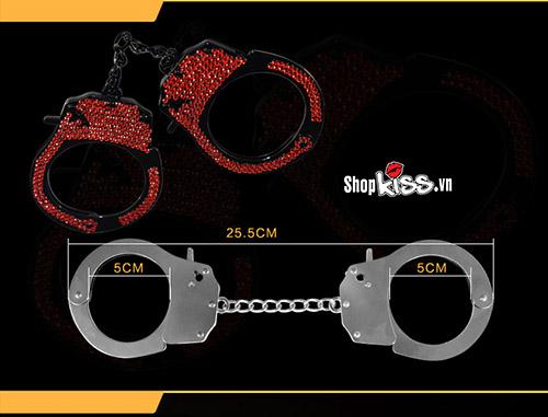 Còng tay hợp kim Lovetoy đẳng cấp Siêu bền Đỏ Đen hấp dẫn