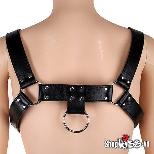 Đai đeo ngực da PU bạo dâm kích thích cực mạnh cho cặp đôi
