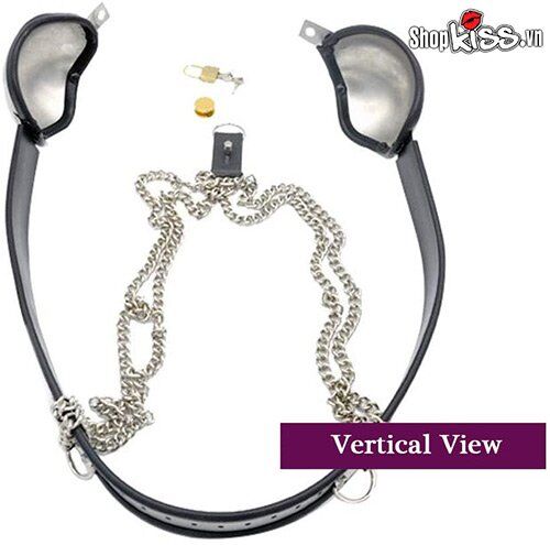 Đai khóa ngực thép không gỉ BDSM sang trọng kích thích cảm xúc