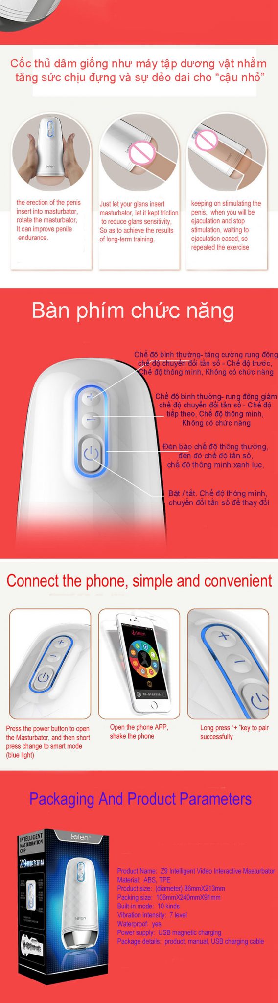 Dụng cụ bú mút cu Leten Z9 điều khiển điện thoại rung mạnh