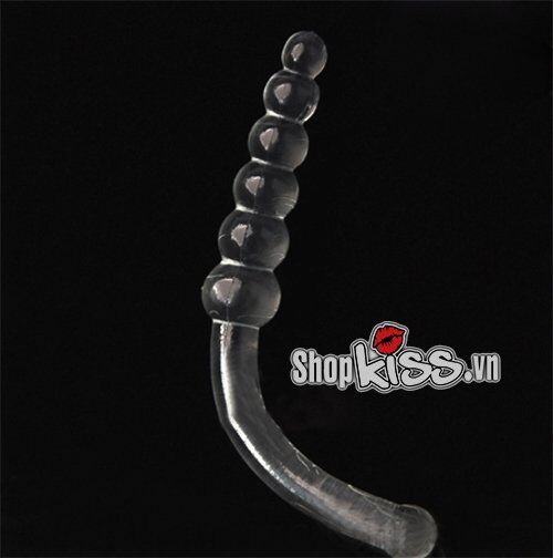 Dụng cụ mát xa hậu môn chữ L hạt tròn Thủy Tinh An Toàn Kích Thích Phong Thủy