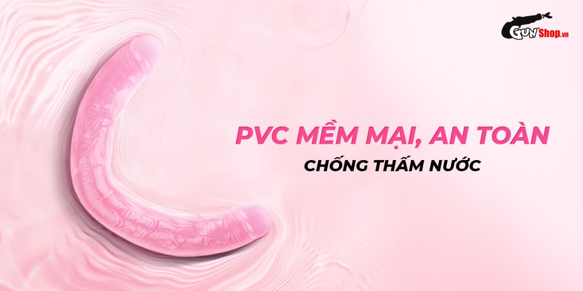 Dương vật giả 2 đầu Chisa Hi-Rubber 12.8 inch hồng pastel silicon mềm mại Dương vật giả 2 đầu Chisa Hi-Rubber 12.8 inch hồng pastel silicon mềm mại