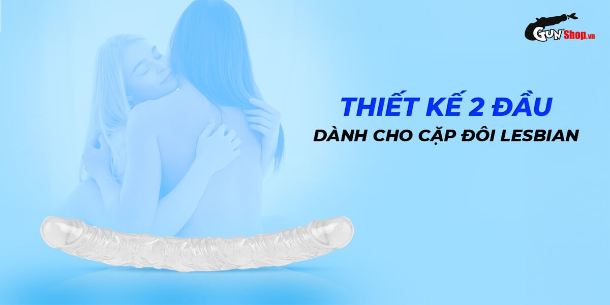 Dương vật giả 2 đầu Chisa Hi-Rubber 12.8inch mềm mại thích hợp gay les Dương vật giả 2 đầu Chisa Hi-Rubber 12.8inch mềm mại thích hợp gay les