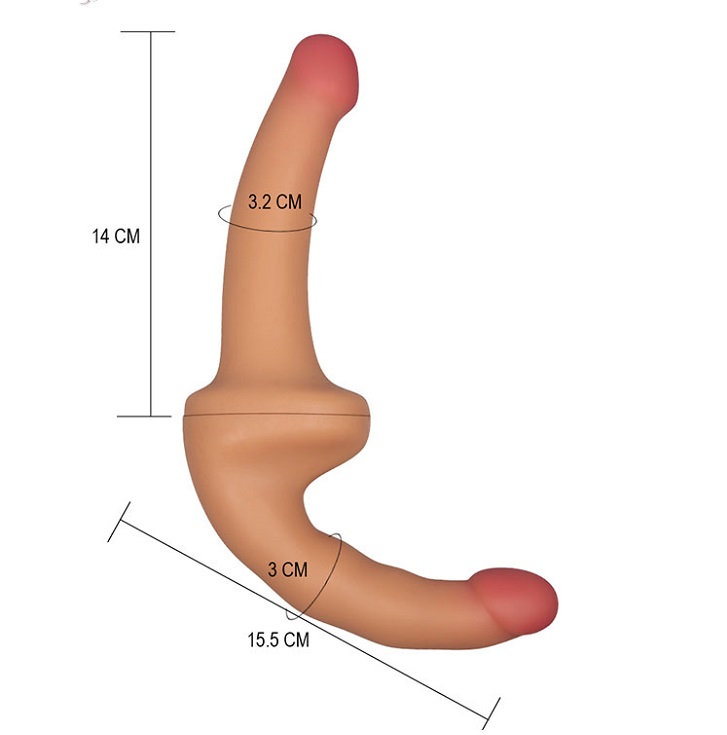 Dương vật giả 2 đầu Lovetoy độc lạ cho les cực phê an toàn