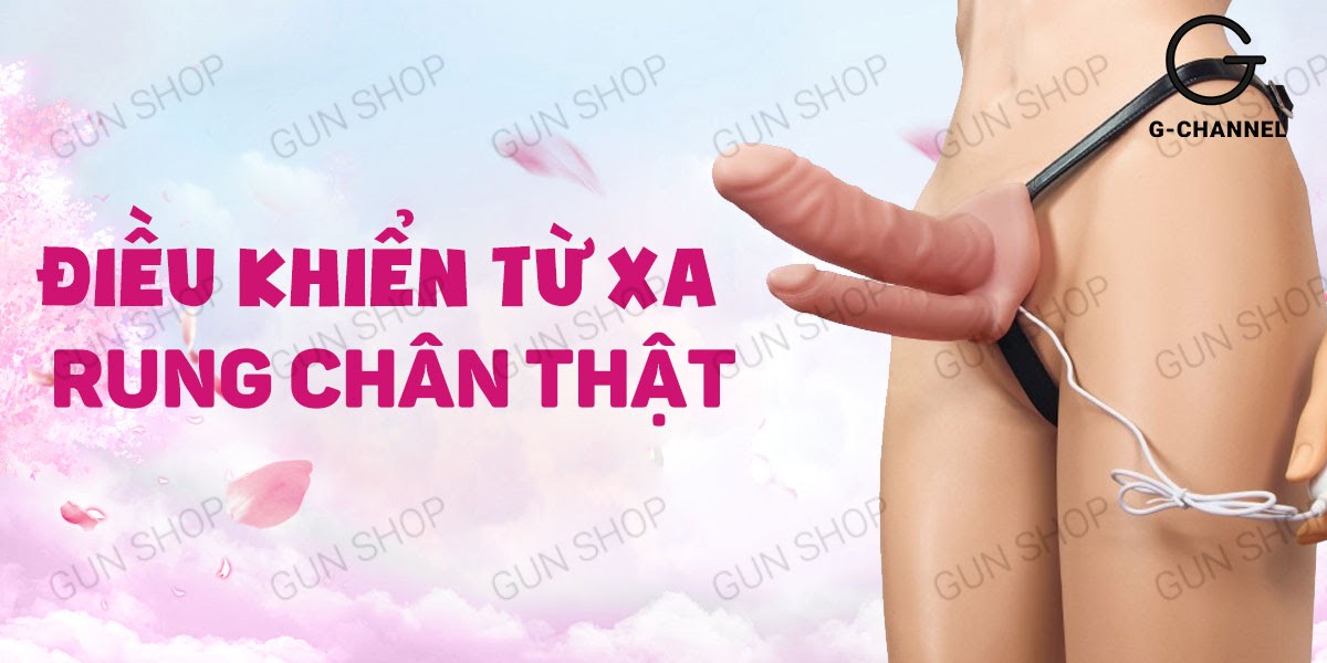 Dương vật giả 2 đầu rung Lovetoy Unisex Hollow Silicon mềm mại kích thích