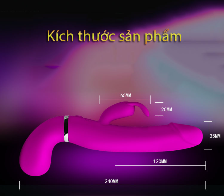 Dương vật giả bắn tinh Pretty Love 12 chế độ rung siêu mạnh, cảm giác thật, USB tiện lợi