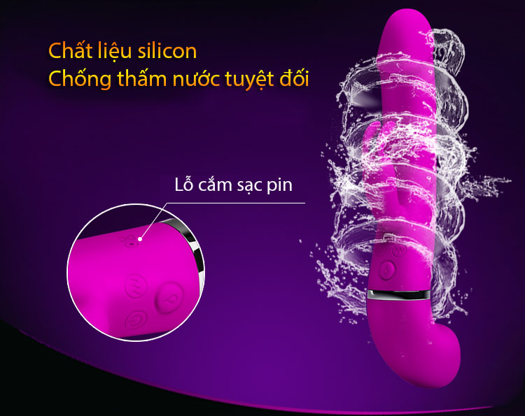 Dương vật giả bắn tinh Pretty Love 12 chế độ rung siêu mạnh, cảm giác thật, USB tiện lợi