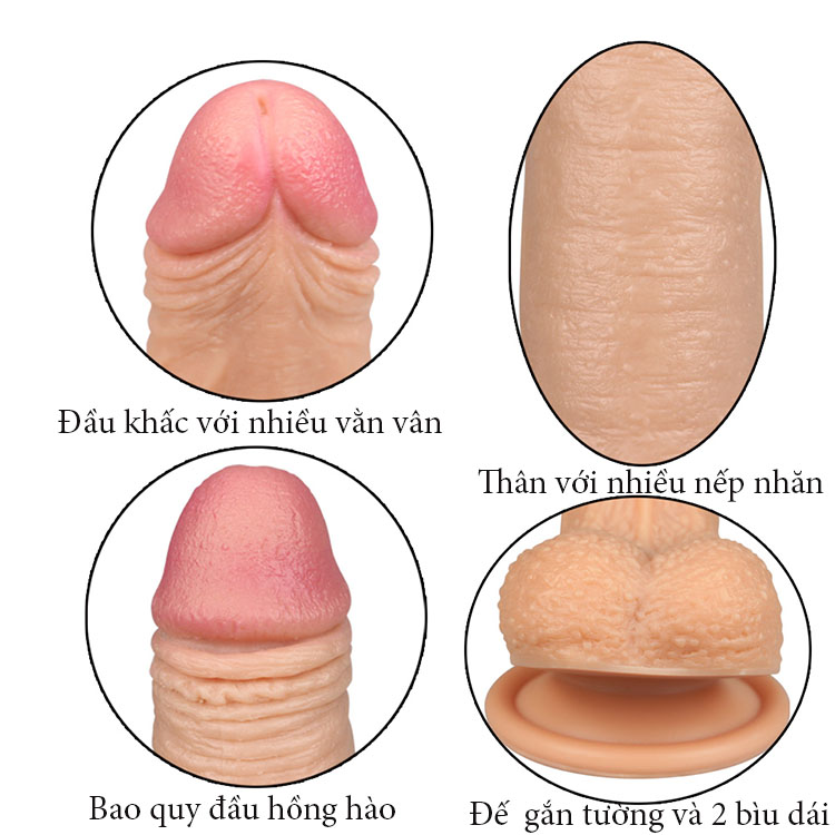 Dương vật giả silicon siêu mềm dính tường kích thước lớn hút chân không Dương vật giả silicon siêu mềm dính tường kích thước lớn hút chân không