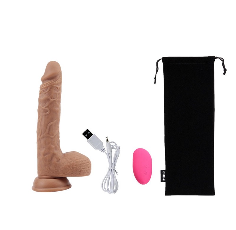 Dương vật giả gắn tường điều khiển từ xa Chisa Max Siêu Mềm 8 Chế Độ Rung