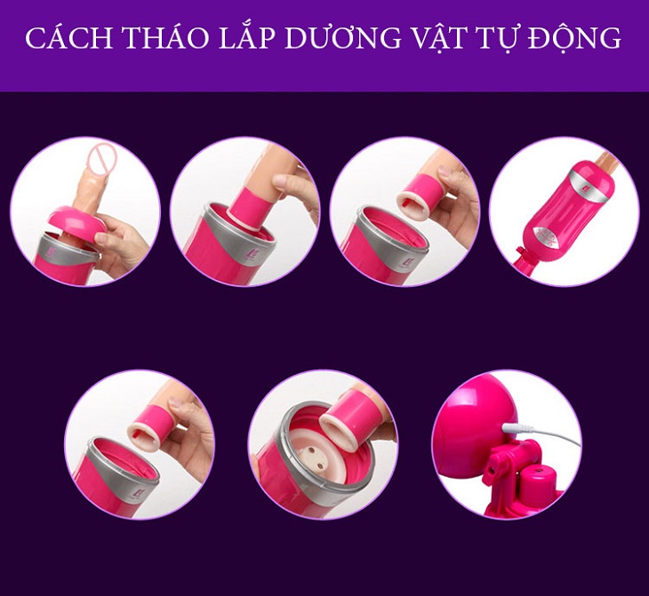 Dương vật giả Easy Love tự động nhấp thụt rung cực mạnh