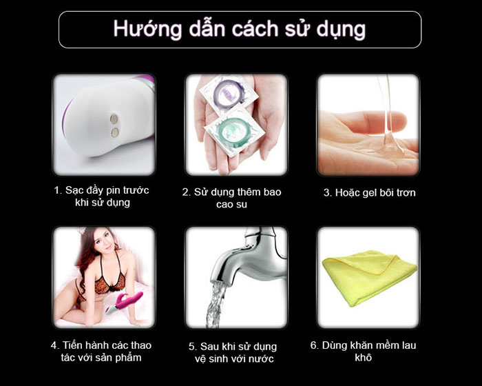Dương vật giả ngoáy rung tai thỏ silicon đa chế độ - Kích thích mạnh mẽ