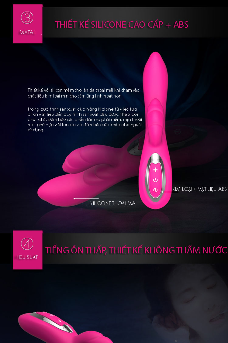 Dương vật giả rung Nalone Touch 2 kích thích điểm G thỏa mãn nàng