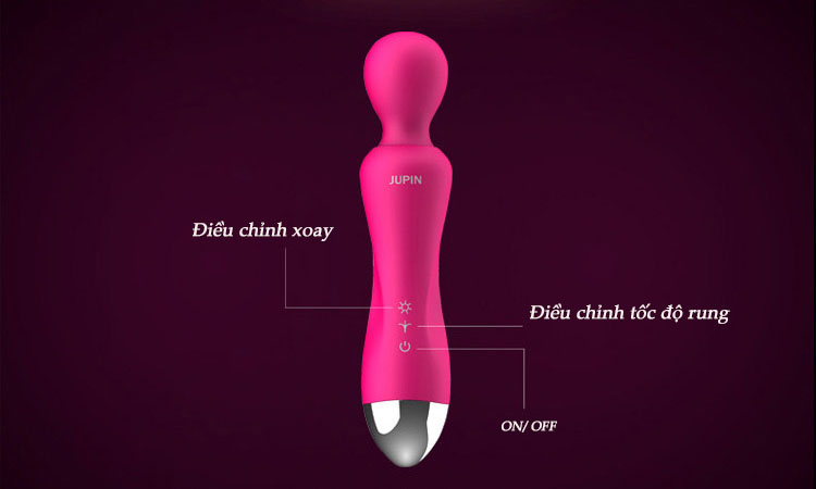 Dương vật giả rung ngoáy Nano Jupin 12 chế độ silicon an toàn kích thích