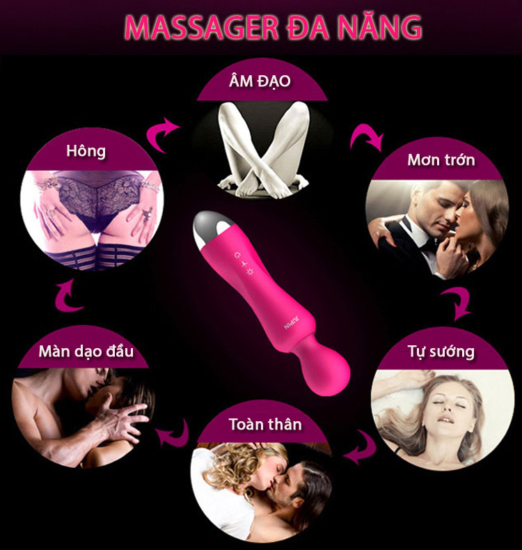 Dương vật giả rung ngoáy Nano Jupin 12 chế độ silicon an toàn kích thích