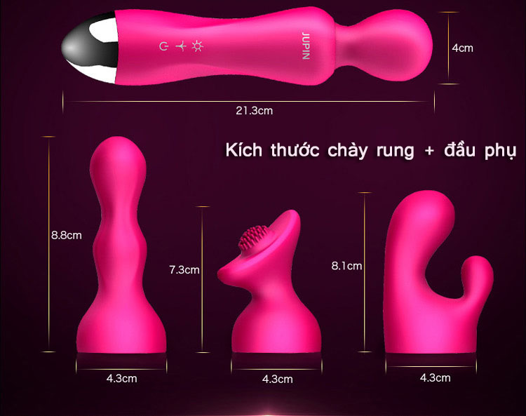 Dương vật giả rung ngoáy Nano Jupin 12 chế độ silicon an toàn kích thích