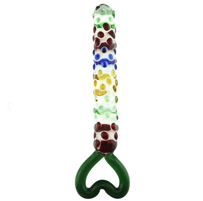 Dương vật giả thủy tinh mũi tên Love đa sắc kích thích điểm G Dương vật giả thủy tinh mũi tên Love đa sắc kích thích điểm G